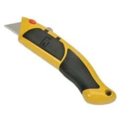 Skilcraft Utility Knife With Cushion Grip Handle, 2pt Blade, Yellow/black