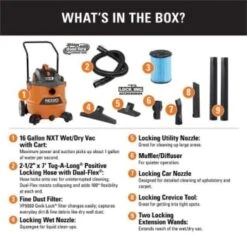 Ridgid 16 Gallon Professional Wet/dry Vacuum -Tools Kleina Shop 181771 w DetailedProductView8 Lg