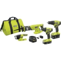 Ryobi® 18-Volt One+ Lithium-Ion Cordless 4-Tool Combo Kit