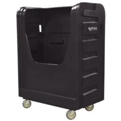 Royal Basket Trucks 48 Cu Ft Bulk Poly Truck 50 1/2 X 28 X 59 X 66 3/4”, Black