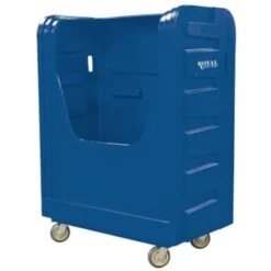 Royal Basket Trucks 48 Cu Ft Bulk Poly Truck 50 1/2 X 28 X 59 X 66 3/4”, Blue