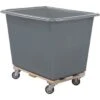 Royal Basket Trucks 16 Bushel Polyethylene Truck, Gray, Wood Base