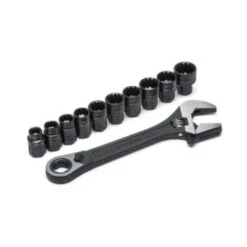 Crescent 11 Piece Pass-Thru™ X6™ Black Oxide Adjustable Wrench/spline Socket Set