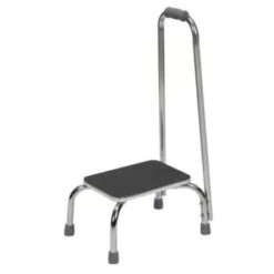 Dmi Safety Step Stool With Handle, Silver And Black