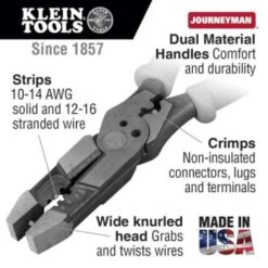 Klein Tools® Hybrid Pliers 8" With Crimper -Tools Kleina Shop 203144 w DetailedProductView1 Lg