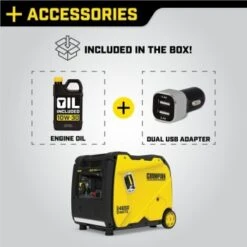 Champion Power Equipment 4650-Watt Rv Ready Inverter Generator With Co Shield -Tools Kleina Shop 215768 BottomView Lg