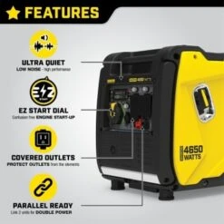 Champion Power Equipment 4650-Watt Rv Ready Inverter Generator With Co Shield -Tools Kleina Shop 215768 LeftView Lg