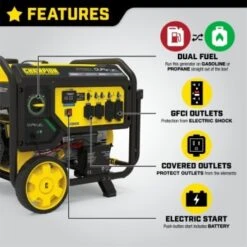 Champion Power Equipment 8500-Watt Dual Fuel Portable Generator With Co Shield -Tools Kleina Shop 218521 DetailedProductView3 Lg