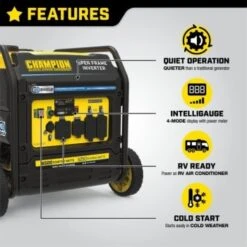 Champion® 6500-Watt Rv Ready Open Frame Inverter Generator With Co Shield -Tools Kleina Shop 226706 RightView Lg