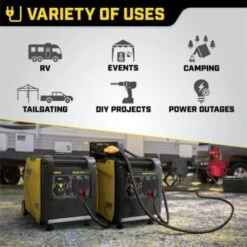 Champion® 4650-Watt Wireless Remote Start Inverter Generator Co Shield -Tools Kleina Shop 226710 LeftView Lg