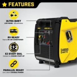 Champion® 4650-Watt Wireless Remote Start Inverter Generator Co Shield -Tools Kleina Shop 226710 RightView Lg