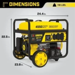 Champion® 3650-Watt Portable Generator W/ Wireless Remote Start /co Shield -Tools Kleina Shop 226712 BottomView Lg