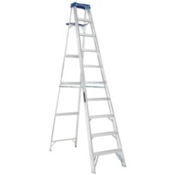 Louisville Ladder® As2100 10 Ft. 250 Lb. Aluminum Step Ladder W/ Molded Pail Shelf