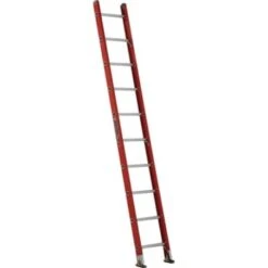 Louisville Ladder® Fe3100 10 Ft. 300 Lb. Fiberglass 10-Step Straight Ladder