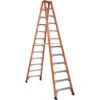 Louisville Ladder® Fm1400hd 12 Ft. 375 Lb. Fiberglass 11-Step Twin Step Ladder -Tools Kleina Shop 242245 V Lg