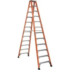Louisville Ladder® Fm1400hd 12 Ft. 375 Lb. Fiberglass 11-Step Twin Step Ladder