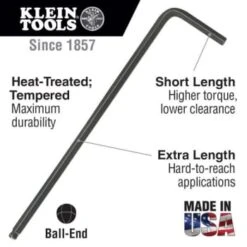 Klein Tools L-Style Ball-End Hex Key 9/64 Inch Package Of 5 -Tools Kleina Shop 252776 w DetailedProductView1 Lg