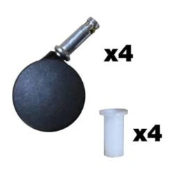 Rubbermaid® Commercial 1 3/4in Swivel Stem Caster Kit For High Chair