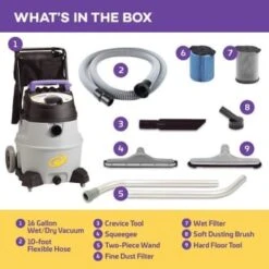 Proteam 16 Gal Proguard Commercial Wet/dry Vacuum With Tool Kit -Tools Kleina Shop 305801 DetailedProductView3 Lg
