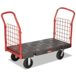 Rubbermaid Comm Heavy-Duty Platform Truck Cart, 1200lb, 24"x48" Platform, Black -Tools Kleina Shop 310074 3 WebOnly Lg 1
