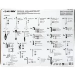 Husky 1/4, 3/8 & 1/2 Dr. Sae/metric Shallow & Deep Mech. Tools Set -Tools Kleina Shop 311507 DetailedProductView5 Lg