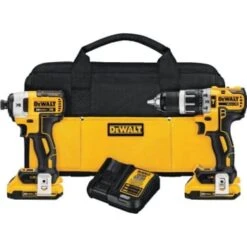 Dewalt 1/2 In 20 Volt Max Xr Brushless Compact Hammer Drill And Impact Combo Kit