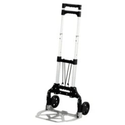 Safco Stow & Go Cart, 110lb Capacity, 15 1/4w X 16d X 39h, Aluminum