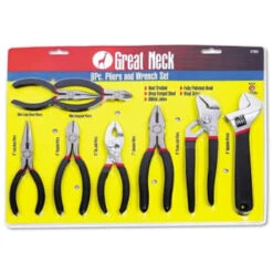 Great Neck 8-Piece Steel Pliers And Wrench Tool Set