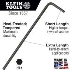 Klein Tools Long Arm Hex Key 3/8 Inch Package Of 5 -Tools Kleina Shop 479638 w DetailedProductView1 Lg
