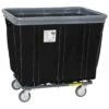 R&b Wire Products 14 Bushel Vinyl Basket Truck W/ Bumper, Steel Base, All Swivel Casters, Black -Tools Kleina Shop 480194 w MainProductImage Lg