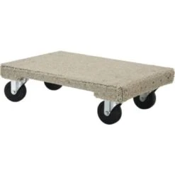 Vestil 1200 Lb Capacity Carpeted Hardwood Dolly 24 X 16"