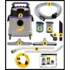 Proteam Proguard 10 Wet/dry Vacuum With Tool Kit 107187 -Tools Kleina Shop 511208 w InthePackageView Lg