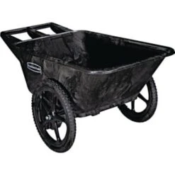 Rubbermaid 7.5 Cu. Ft. Big Wheel Cart - Black