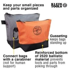 Klein Tools Assorted Color Stand-Up Zipper Tool Bag 7.5" (2-Pack) -Tools Kleina Shop 548856 w DetailedProductView2 Lg