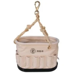 Klein Tools Beige 41-Pocket Canvas Oval Bucket 14" -Tools Kleina Shop 548865 WebOnly Lg