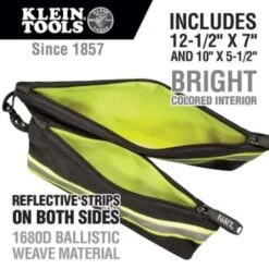 Klein Tools Tradesman Pro High-Visibility Zipper Tool Bag 10" (2-Pack) -Tools Kleina Shop 548878 w DetailedProductView1 Lg