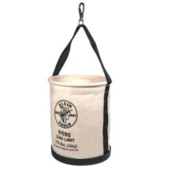 Klein Tools Beige Canvas Swivel Snap Straight Wall Bucket 12" -Tools Kleina Shop 548923 w DetailedProductView3 Lg