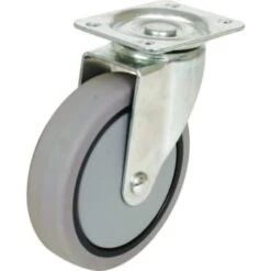 Shepherd 3" Gray Rubber Swivel Caster