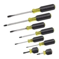 Klein Tools® 8-Piece Cushion-Grip Screwdriver Set -Tools Kleina Shop 677255 w DetailedProductView2 Lg