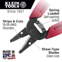 Klein Tools® Wire Stripper/cutter , Red Handle -Tools Kleina Shop 677294 w DetailedProductView1 Lg