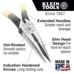 Klein Tools® 7'' Standard Long-Nose Side-Cutting Pliers -Tools Kleina Shop 677317 w DetailedProductView1 Lg