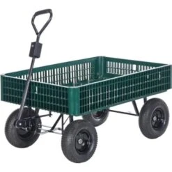 Vestil Landscape Cart With Plastic Crate -Tools Kleina Shop 749545 V 2 Lg