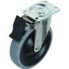 Shepherd 6" Rubber Gray Non-Marking Wheel Swivel Caster With Wheel Brake -Tools Kleina Shop 760010 K Lg