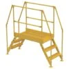 Vestil Yellow Steel 3-Step Crossover Ladder 48"
