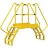 Vestil Yellow Steel 4-Step Alternating Crossover Ladder 93 X 73" -Tools Kleina Shop 835815 w MainProductImage BUS Lg
