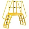 Vestil Yellow Steel 5-Step Alternating Crossover Ladder 80 X 81"