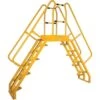 Vestil Yellow Steel 10-Step Alternating Crossover Ladder 87 X 115" -Tools Kleina Shop 835837 V Lg