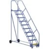 Vestil 58° Grip Strut 10-Step Rolling Warehouse Ladder 103.94" -Tools Kleina Shop 926584 WebOnly Lg