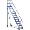 Vestil 50° Grip Strut 12-Step Rolling Warehouse Ladder 110.88"