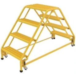 Vestil Grip Strut 4-Step Double Sided Portable Ladder 65.56 X 26.06"